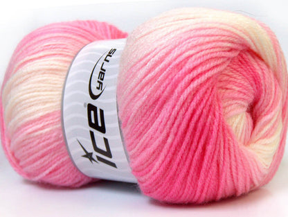 Baby Batik Pink Shades, White Sku:fnt2-29602