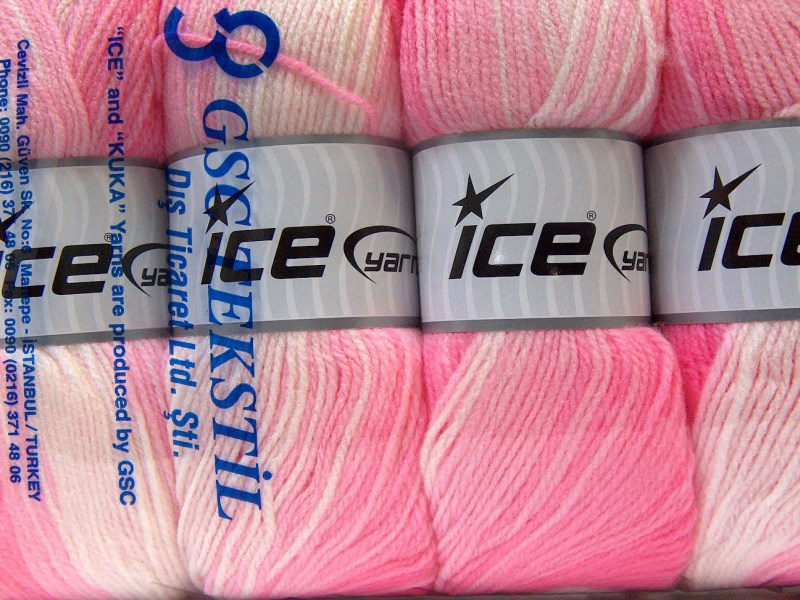 Baby Batik Pink Shades, White Sku:fnt2-29602