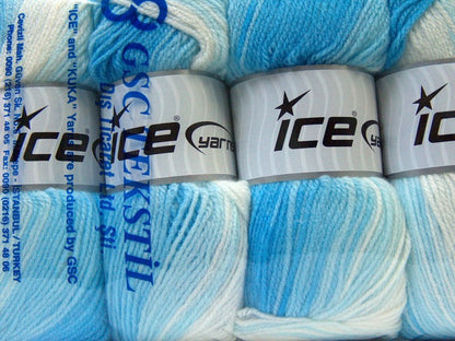 Baby Batik Blue Shades, White Sku:fnt2-29603