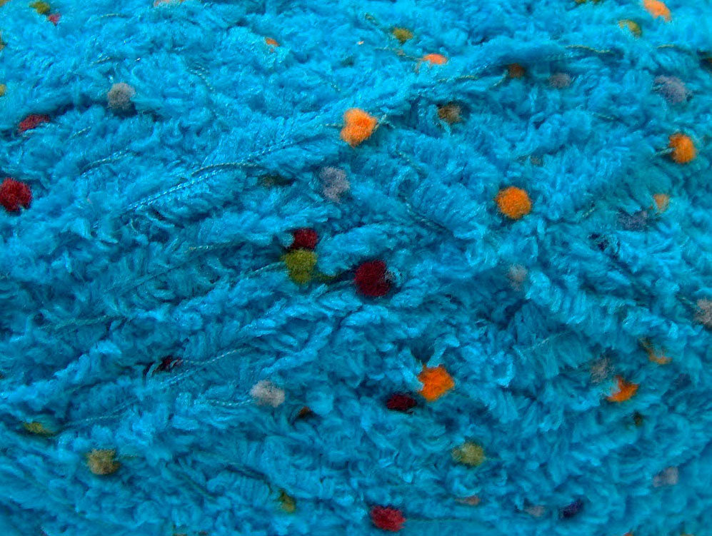 Puffy PomPom Turquoise Sku:fnt2-32725