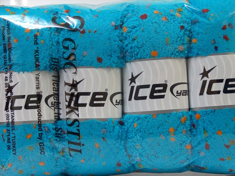 Puffy PomPom Turquoise Sku:fnt2-32725
