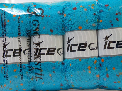 Puffy PomPom Turquoise Sku:fnt2-32725