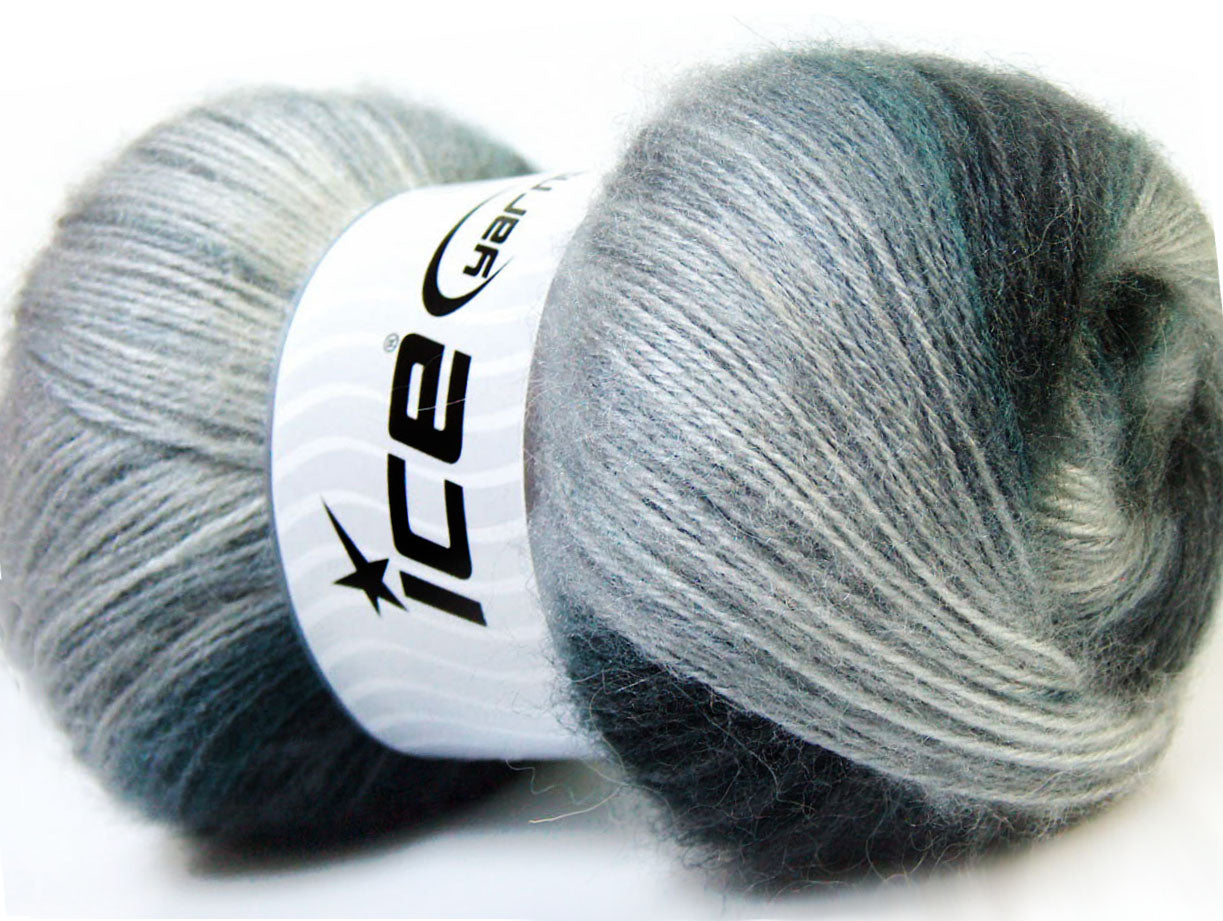 Grey Shades Black Knitting Yarn Fast Shipping Ice Yarns