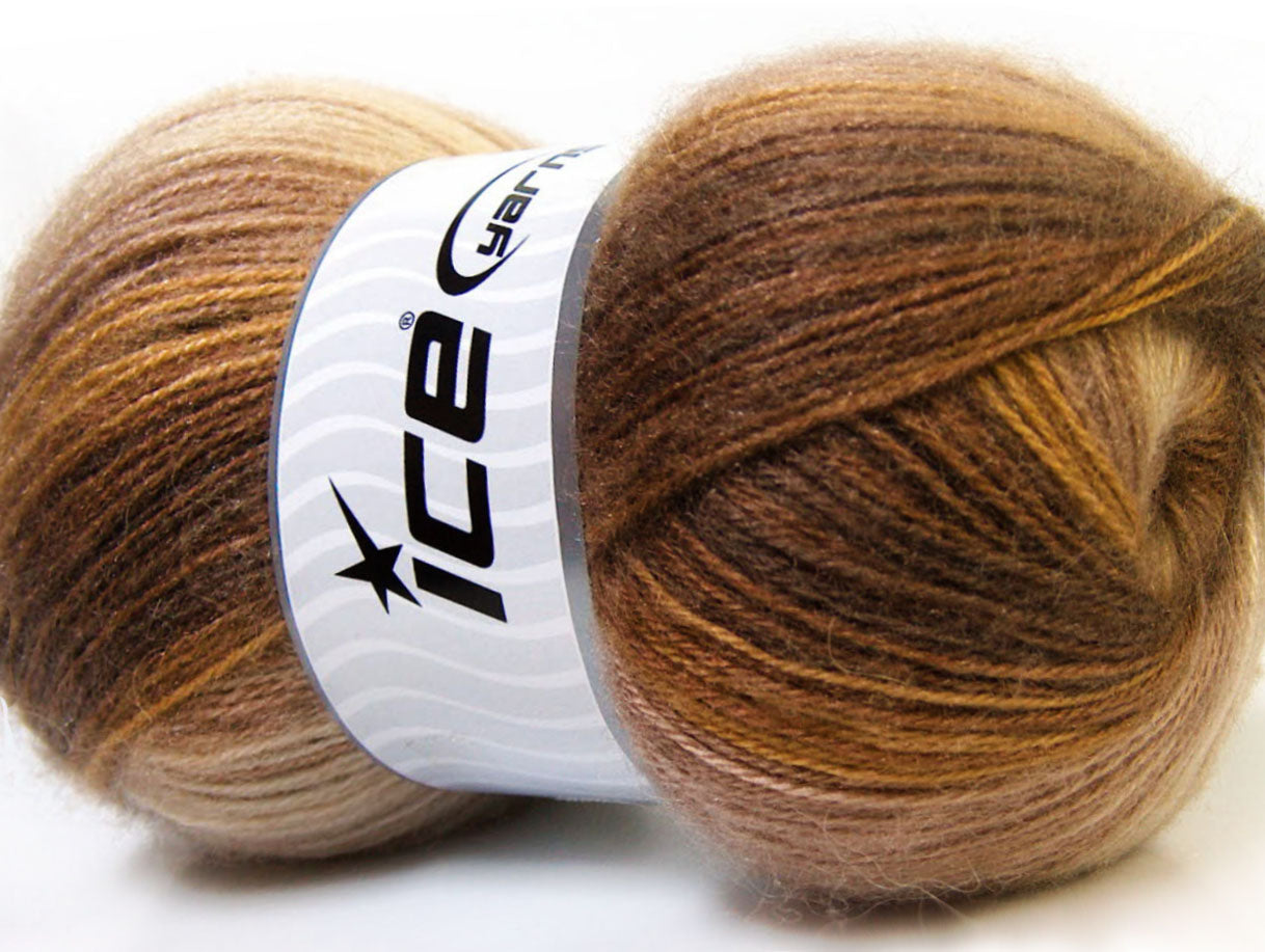 Angora Active Brown Shades Acrylic Knitting Yarn Fast Shi