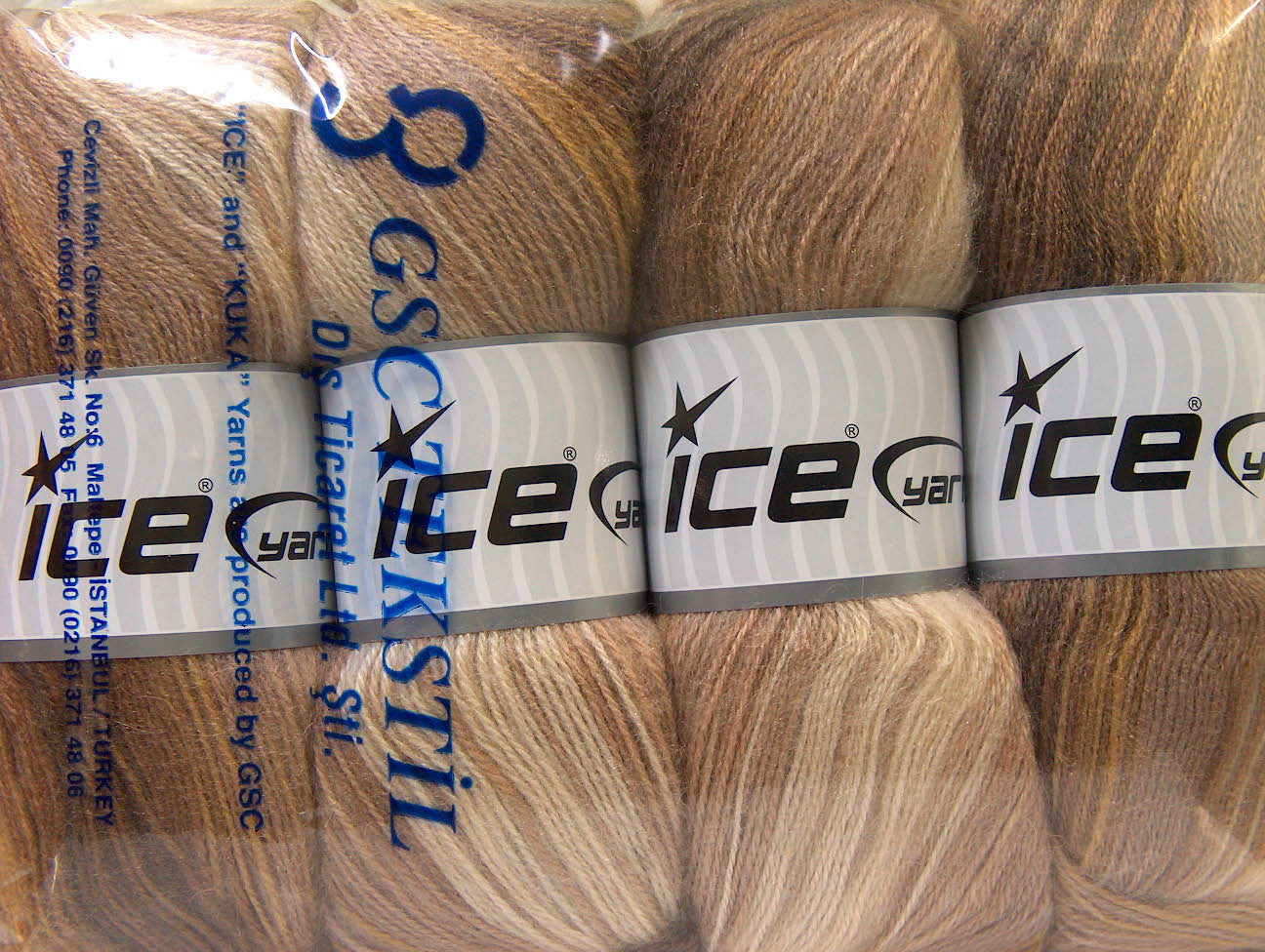 Angora Active Brown Shades Acrylic Knitting Yarn Fast Shi