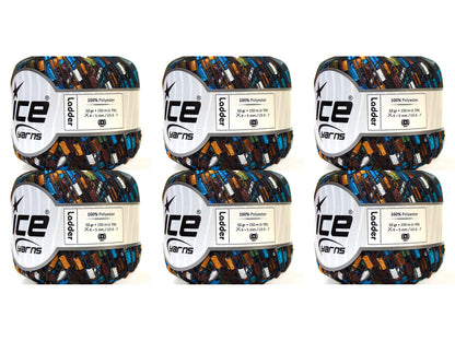 Ladder Blue, Green, Brown, Gold Trellis Sku:fnt2-34131