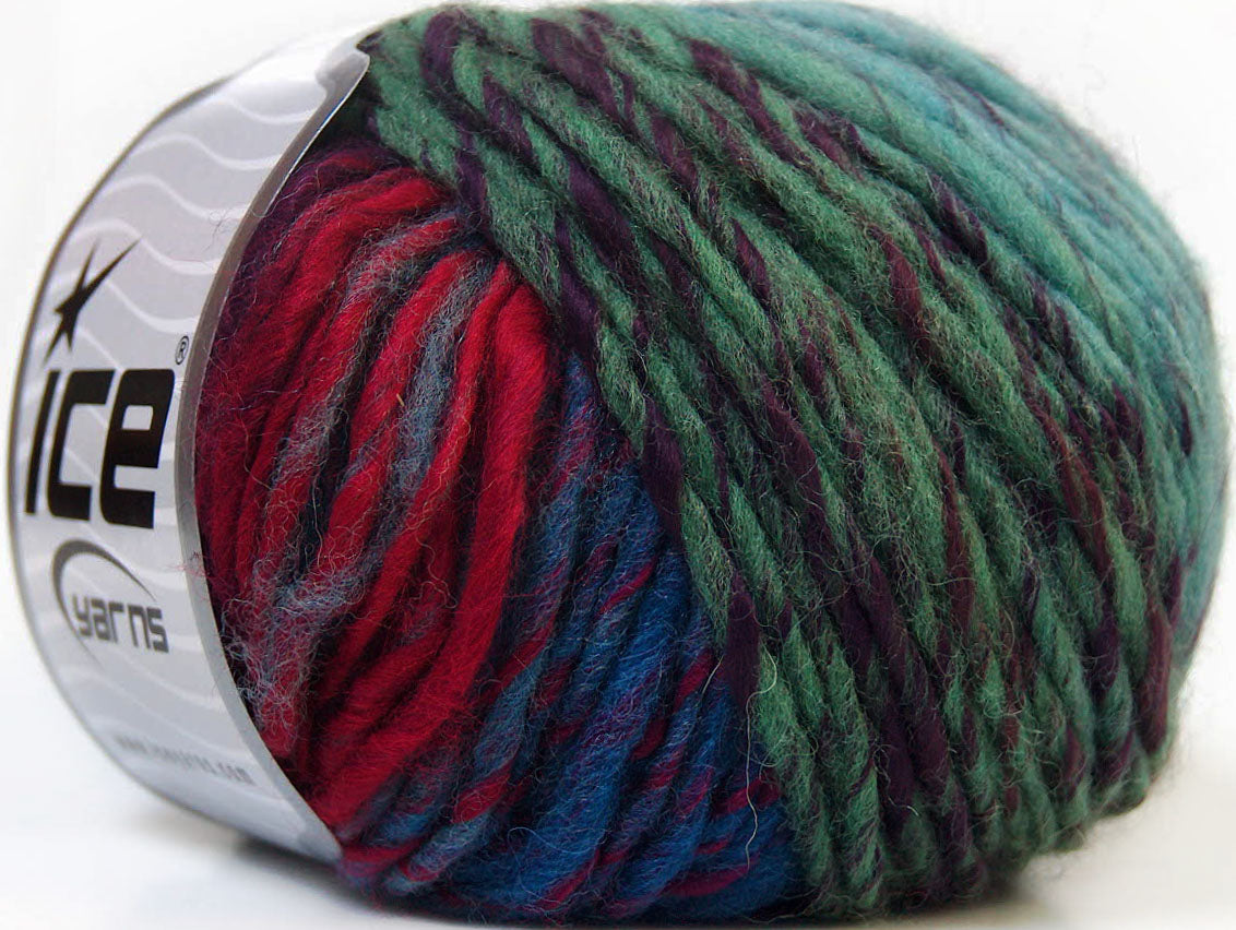 Vivid Wool Turquoise, Fuchsia, Red, Green Shades, Blue Shades Sku:fnt2-34612