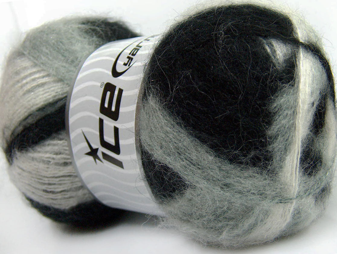 Bermuda Mohair Black, Grey, White Sku:fnt2-35062