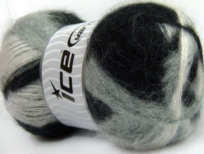 Bermuda Mohair Black, Grey, White Sku:fnt2-35062