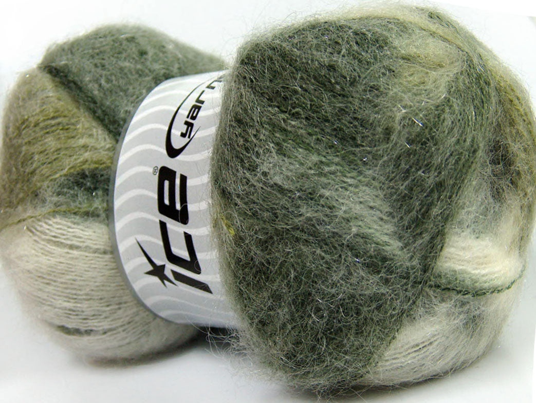 Bermuda Mohair Green Shades, White Sku:fnt2-35066