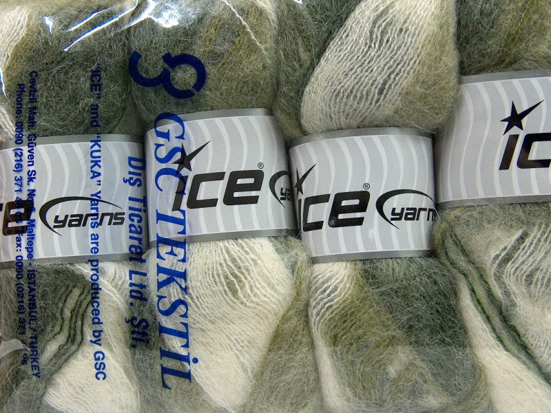 Bermuda Mohair Green Shades, White Sku:fnt2-35066