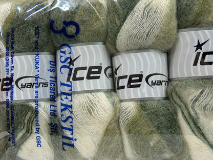 Bermuda Mohair Green Shades, White Sku:fnt2-35066