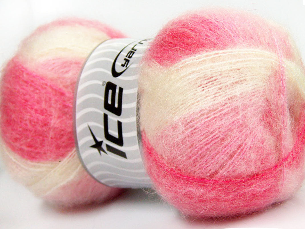 Bermuda Mohair Pink Shades, White Sku:fnt2-35070