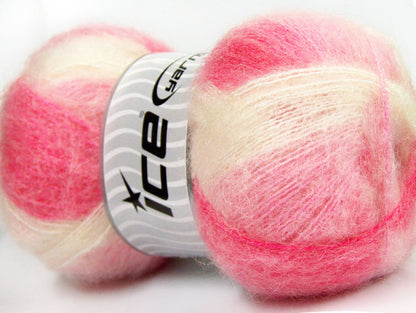 Bermuda Mohair Pink Shades, White Sku:fnt2-35070