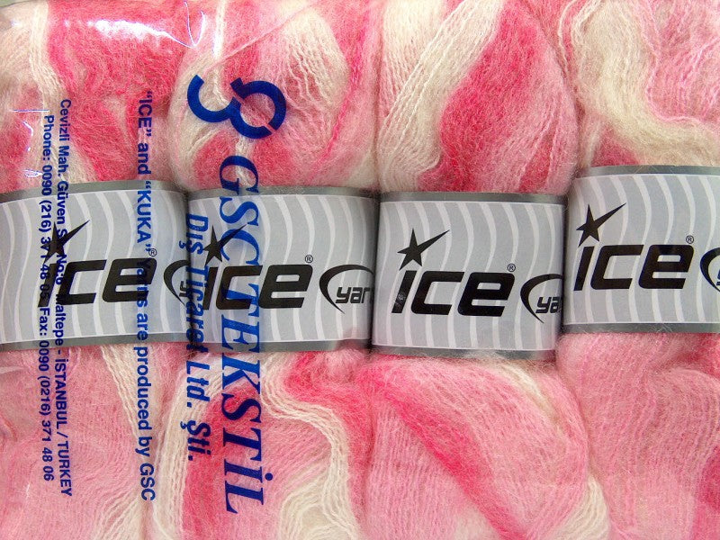 Bermuda Mohair Pink Shades, White Sku:fnt2-35070