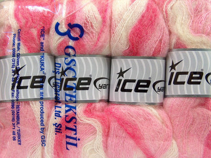 Bermuda Mohair Pink Shades, White Sku:fnt2-35070