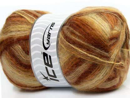 Angora Supreme Color Brown Shades, Yellow, White Sku:fnt2-35080