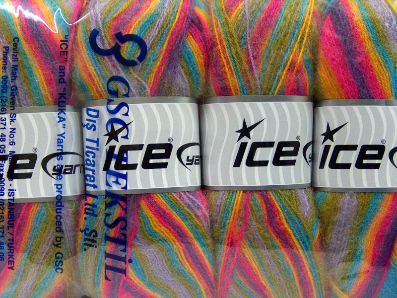Angora Supreme Color Green, Purple, Pink, Turquoise, Yellow Sku:fnt2-35096