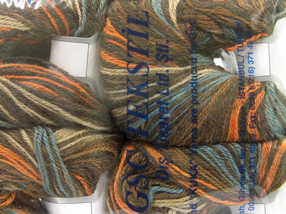 Alpaca Fine Magic Brown, Orange, Camel, Blue fnt2-36980