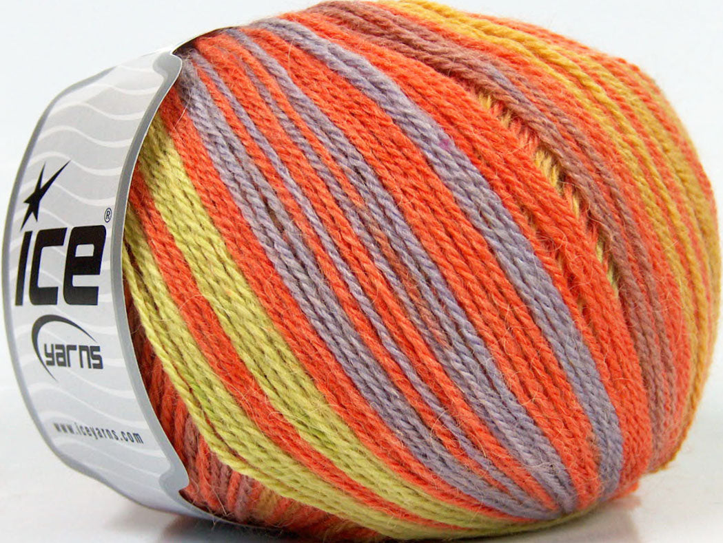 Alpaca Fine Magic Salmon, Lilac, Green, Yellow Sku:fnt2-36983