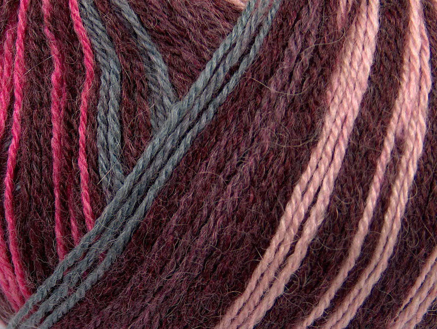 Alpaca Fine Magic Maroon, Pink, Grey Sku:fnt2-36984