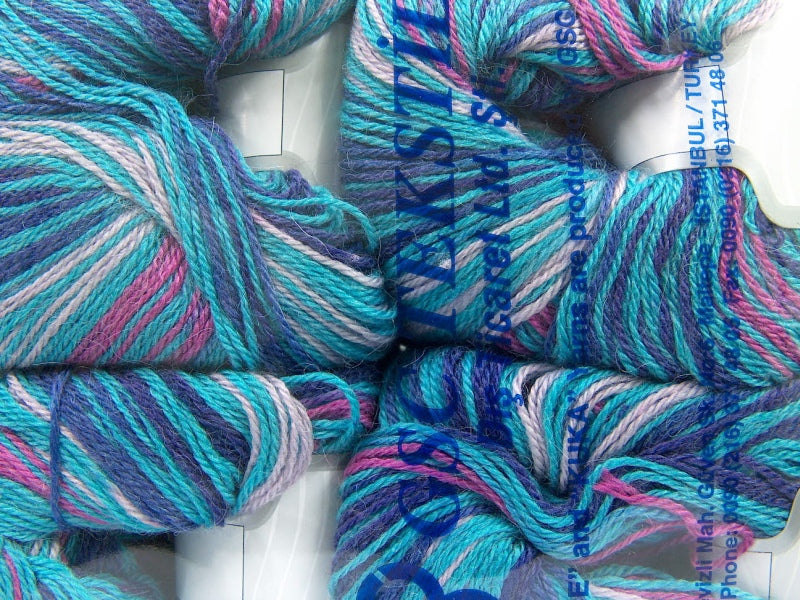 Alpaca Fine Magic Turquoise, Lilac, Fuchsia, Blue Sku:fnt2-36987