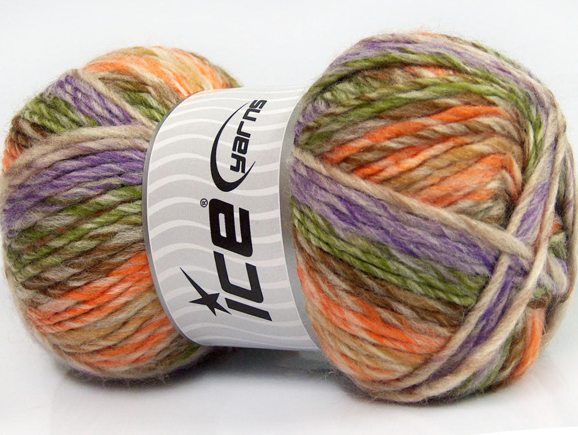 Mystique Lilac, Orange, Green, Brown, Beige Sku:fnt2-40820