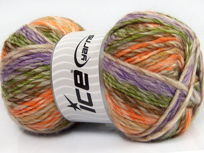 Mystique Lilac, Orange, Green, Brown, Beige Sku:fnt2-40820