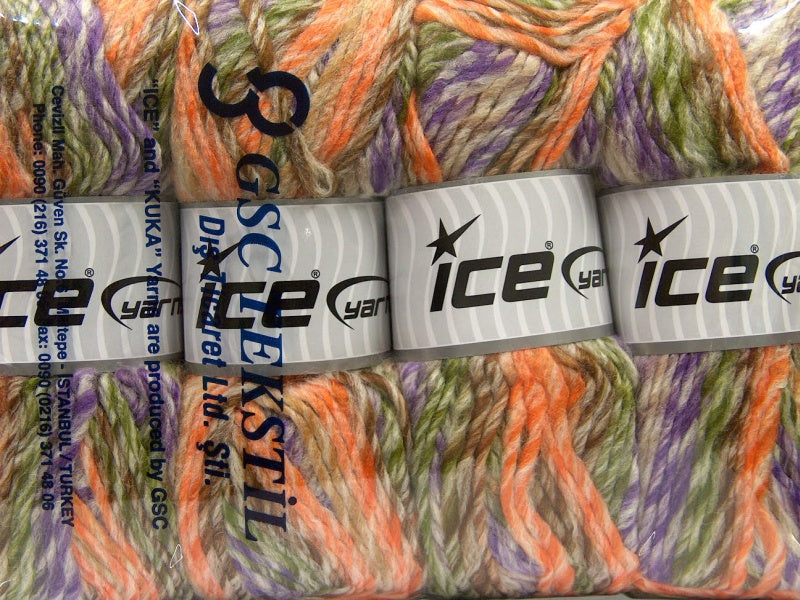 Mystique Lilac, Orange, Green, Brown, Beige Sku:fnt2-40820