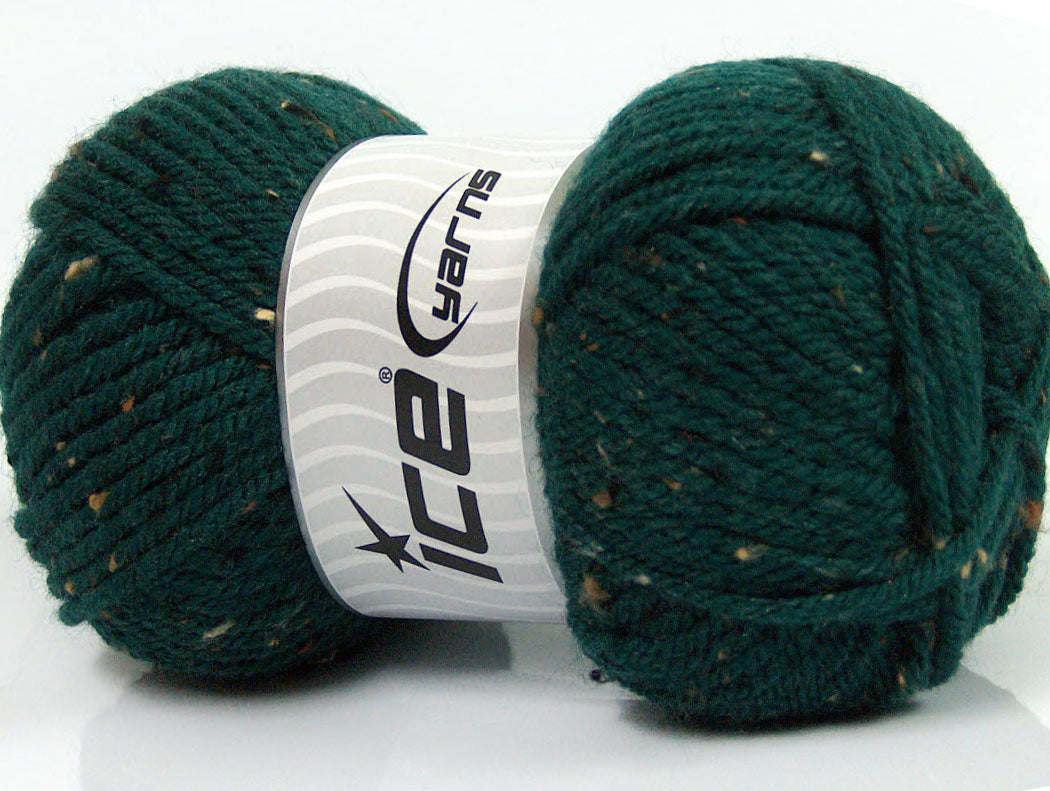 Wool Tweed Superbulky Dark Green Sku:fnt2-40838