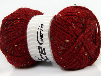 Wool Tweed Superbulky Dark Red Sku:fnt2-40840
