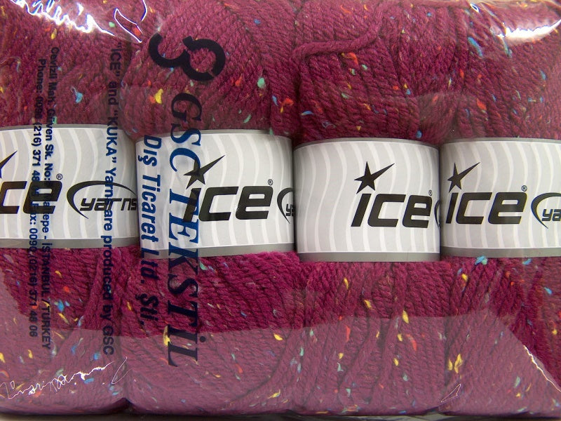 Wool Tweed Superbulky Burgundy Sku:fnt2-40843