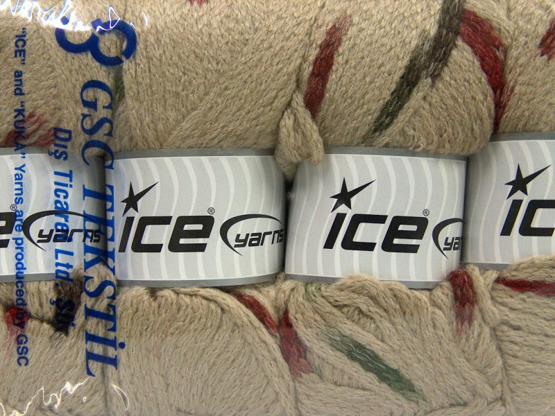 TubeWool Bulky Spots Camel, Brown, Cream Sku:fnt2-42436