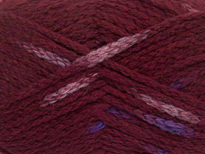 TubeWool Bulky Spots Burgundy, Pink, Purple Sku:fnt2-42437