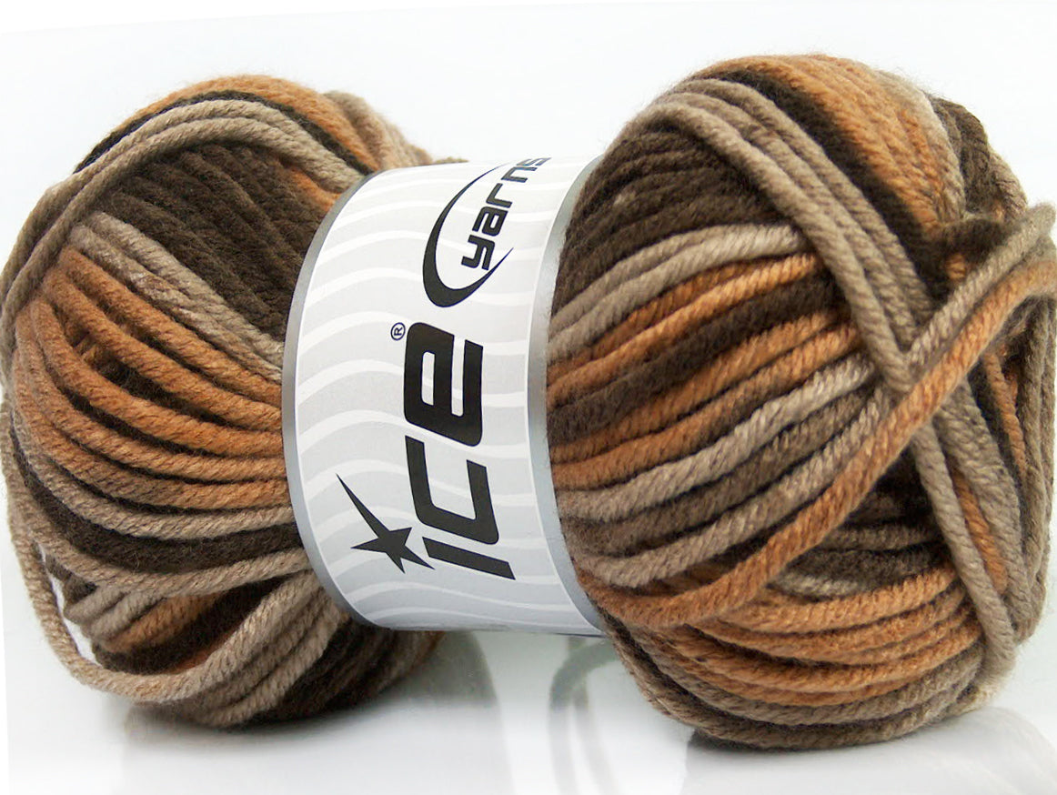 AntiPilling Color Bulky Brown Shades, Camel Sku:fnt2-42498