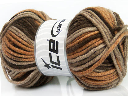 AntiPilling Color Bulky Brown Shades, Camel Sku:fnt2-42498
