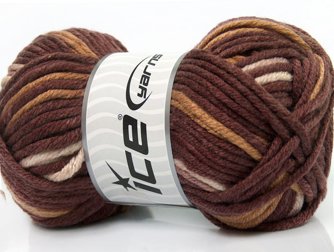 AntiPilling Color Bulky Brown Shades, Cream Sku:fnt2-42499