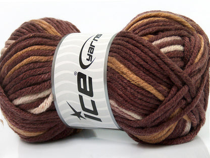 AntiPilling Color Bulky Brown Shades, Cream Sku:fnt2-42499