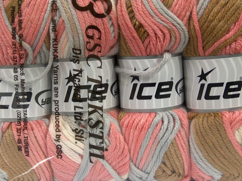 AntiPilling Color Bulky Pink, Blue, Light Brown, White Sku:fnt2-42502