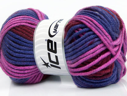 AntiPilling Color Bulky Burgundy, Purple, Lavender, White Sku:fnt2-42505