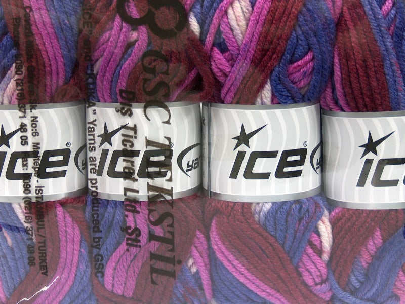 AntiPilling Color Bulky Burgundy, Purple, Lavender, White Sku:fnt2-42505