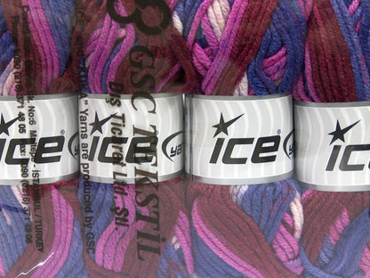 AntiPilling Color Bulky Burgundy, Purple, Lavender, White Sku:fnt2-42505