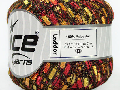 Ladder Red, Orange, Yellow Trellis Sku:fnt2-42718