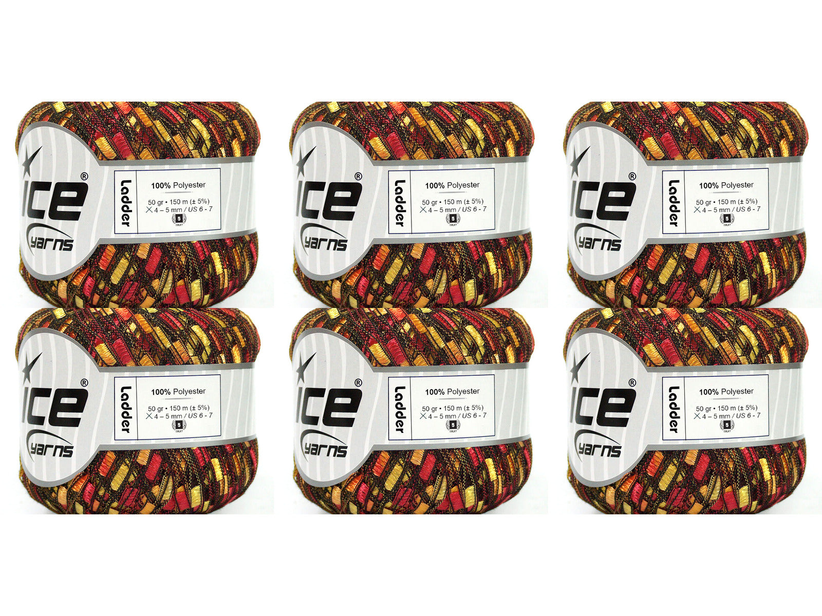 Ladder Red, Orange, Yellow Trellis Sku:fnt2-42718