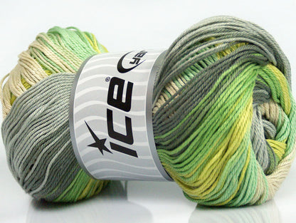 Camilla Cotton Magic Green Shades, Grey Shades, Beige Sku:fnt2-44692