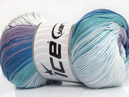 Camilla Cotton Magic Blue Shades, Lilac Shades Sku:fnt2-44693