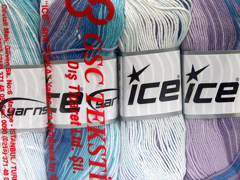 Camilla Cotton Magic Blue Shades, Lilac Shades Sku:fnt2-44693