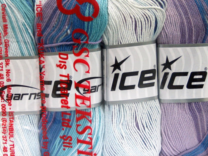 Camilla Cotton Magic Blue Shades, Lilac Shades Sku:fnt2-44693