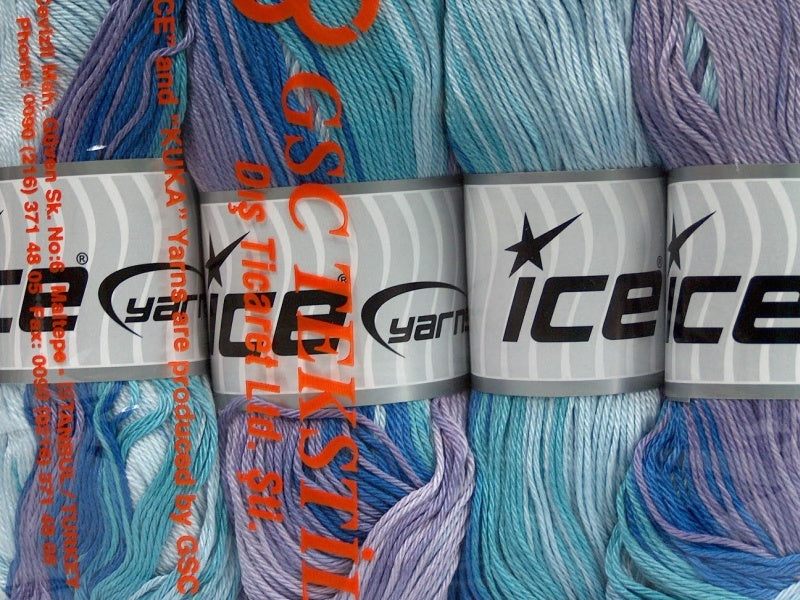 Camilla Cotton Magic Blue Shades, Lilac Shades Sku:fnt2-44693