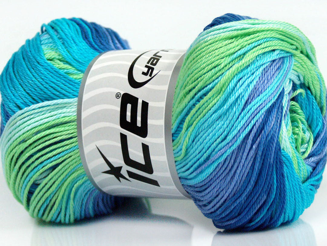 Camilla Cotton Magic Blue Shades, Turquoise, Green, Lilac Sku:fnt2-44695